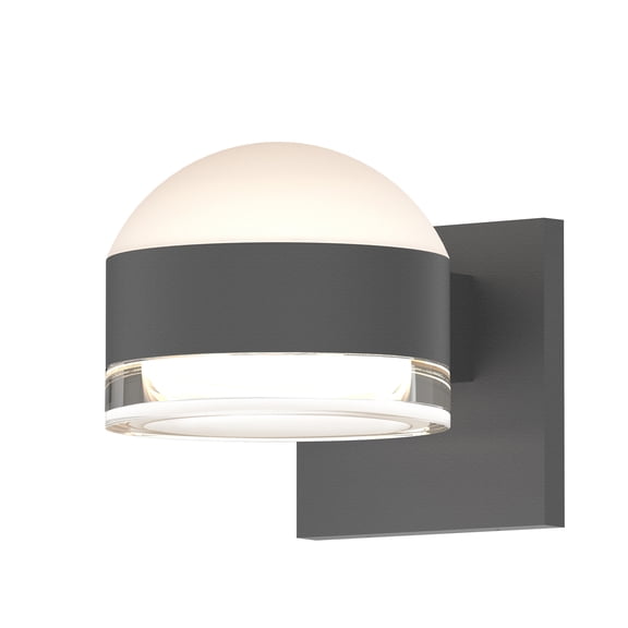Sonneman 7302.DL.FH.74-WL Reals 2 Light 5" Wide Integrated Led Outdoor Wall Sconce - Grey