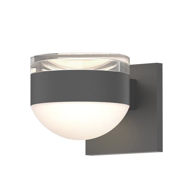 Sonneman 7302.FH.DL.74-WL Reals 2 Light 5" Wide Integrated Led Outdoor Wall Sconce - Grey
