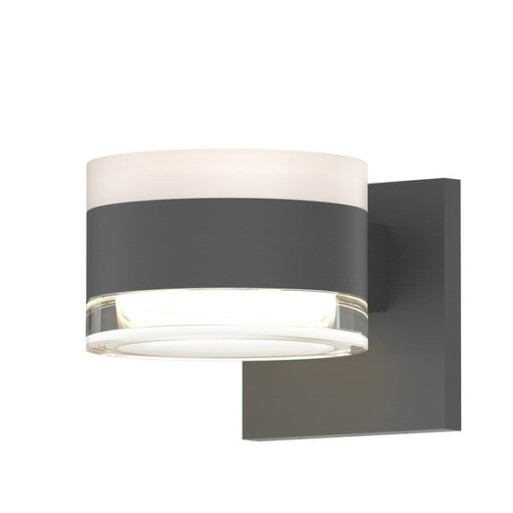 Sonneman 7302.Fw.Fh-Wl Reals 2 Light 5" Wide Integrated Led Outdoor Wall Sconce - Grey