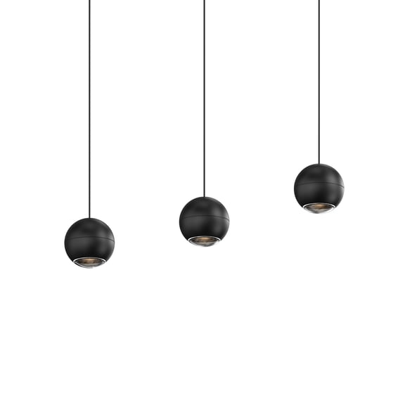Sonneman 7506.97 Hemisphere 11" Wide Led Linear Pendant - Black
