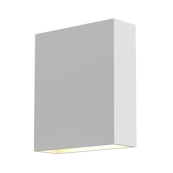 Sonneman Lighting Flat Box 2-light ADA Textured White LED Outdoor Up/Down Wall Sconce