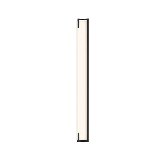 Sonneman Lighting New Edge ADA Satin Black 40-inch LED Bath Bar, White Shade
