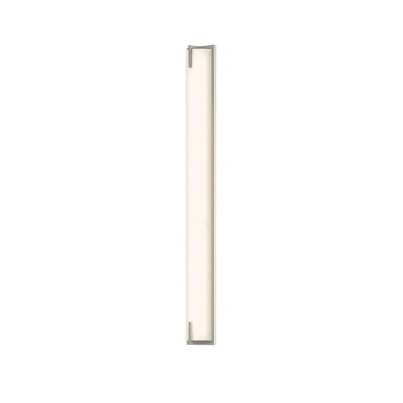 Sonneman Lighting New Edge ADA Satin Nickel 40-inch LED Bath Bar, White Shade