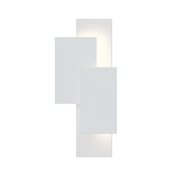 Sonneman  Lighting Offset Panels 1-light ADA Textured White LED Outdoor Wall Sconce