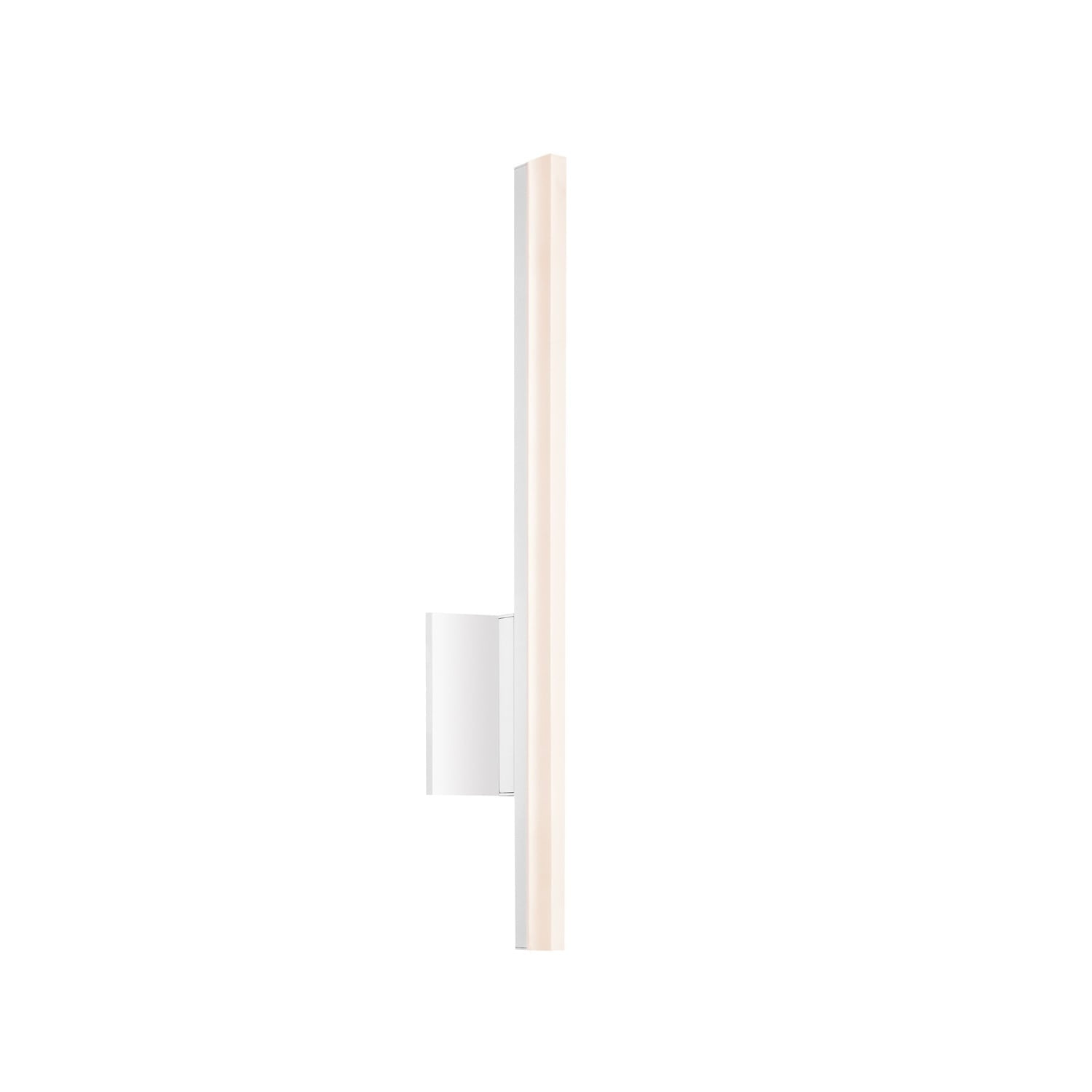 Satin White Outdoor Dimmable LED Wall Sconce