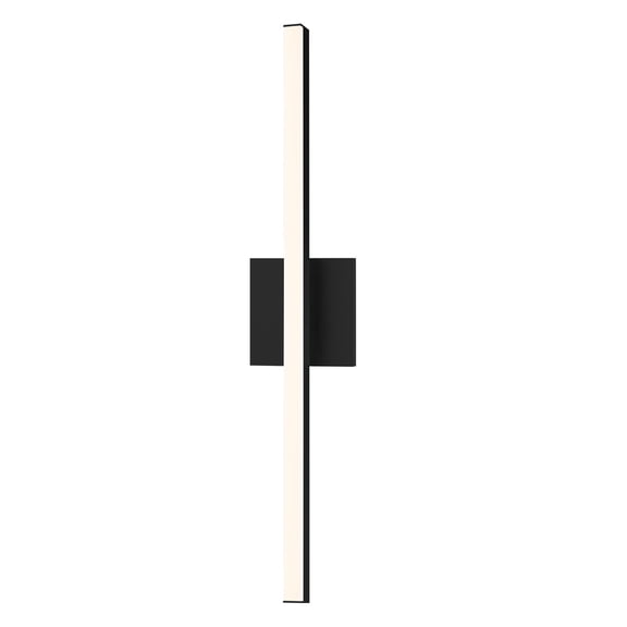 Sonneman  Lighting Stix 24-inch LED Satin Black Bath Bar, Frosted Shade