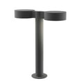 thumbnail image 1 of Sonneman REALS 16" 2-Light Optical Acrylic LED Bollard in Textured Gray, 1 of 2