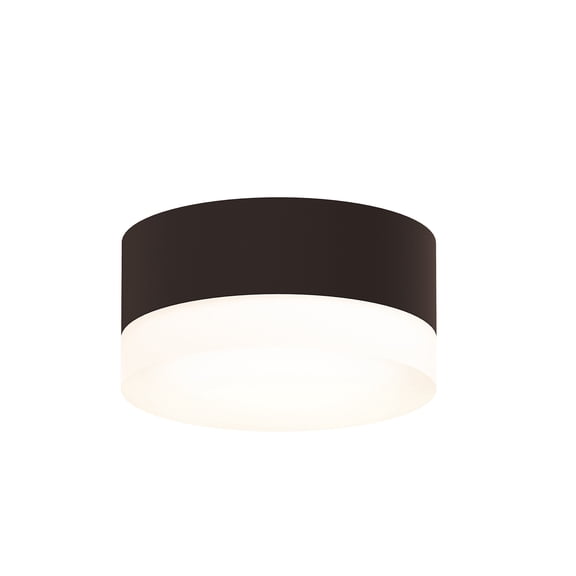 Sonneman REALS 5" Frosted White LED Flush Mount in Textured Bronze