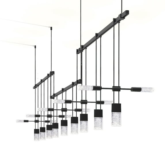 Sonneman S1p36k-Jr180662 Suspenders Led 3-Bar Offset Linear Pendant - Black