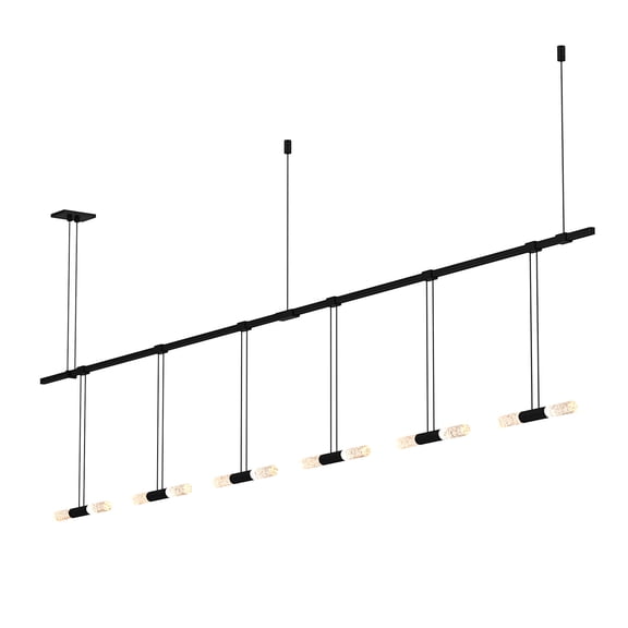 Sonneman S1u36k-Mc06xxa2 Suspenders Led 2-Bar In-Line Linear Pendant - Black