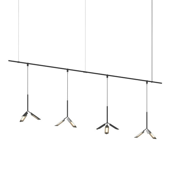 Sonneman Sls1163 Suspenders 4 Light 49" Wide Led Suspension Multi Light Pendant - Black