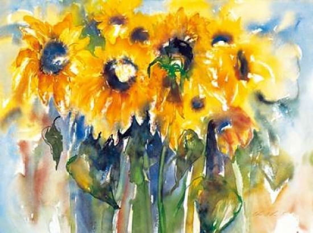 Sonnenblumen Canvas Art - Christa Ohland (18 x 24)