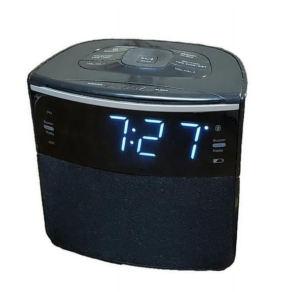 Sonnet Industries R-1428 Auto Set Bluetooth Clock Radio With USB Charging Port