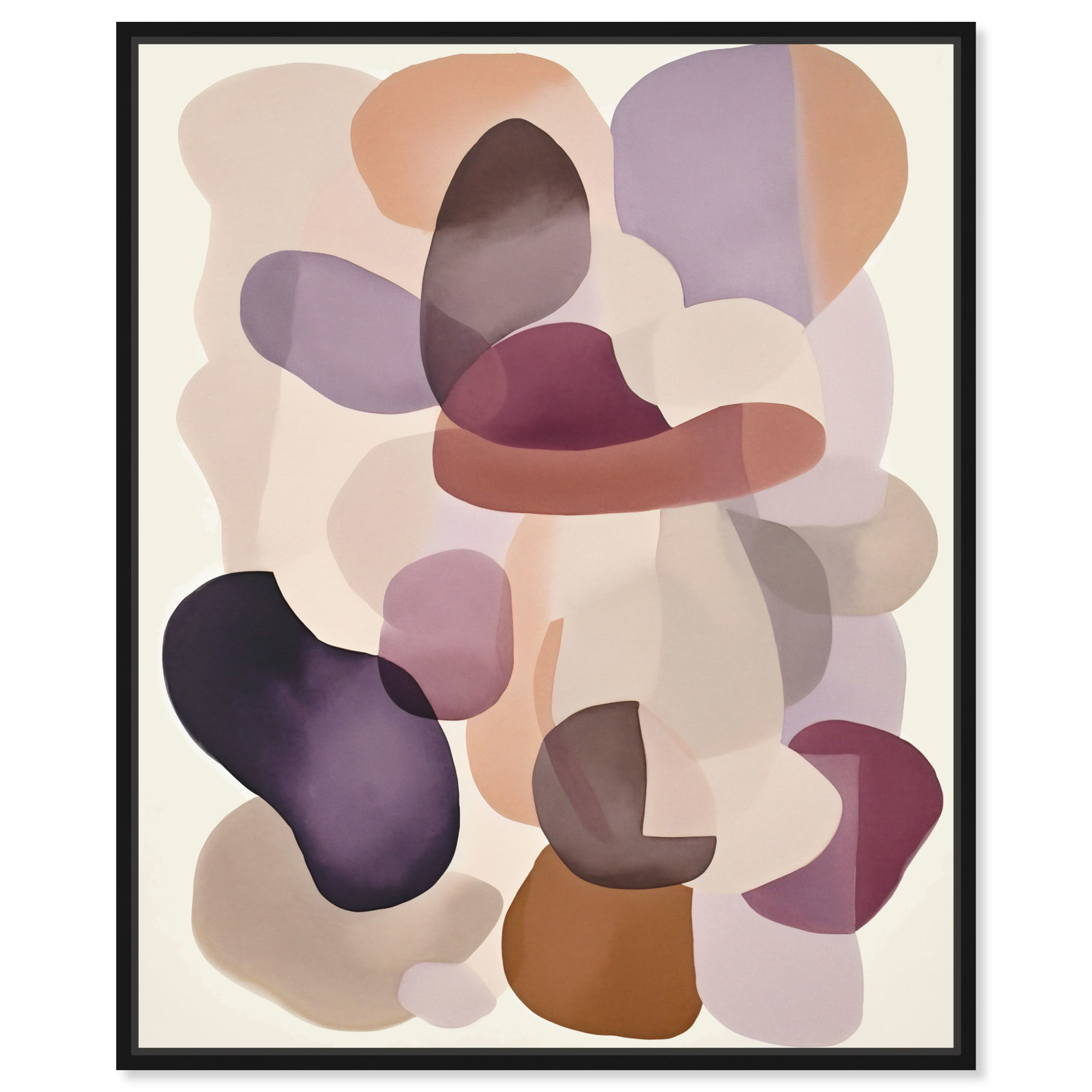 Canvas Fall Inspired Abstract Art by Art Remedy, Black Frame