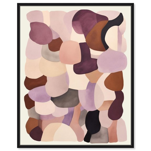 Sonneta II Canvas Fall Inspired Abstract Art by Art Remedy, Black Frame, 16" x 20"