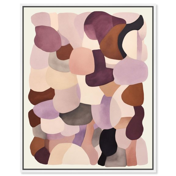Sonneta II Canvas Fall Inspired Abstract Art by Art Remedy, White Frame, 30" x 36"