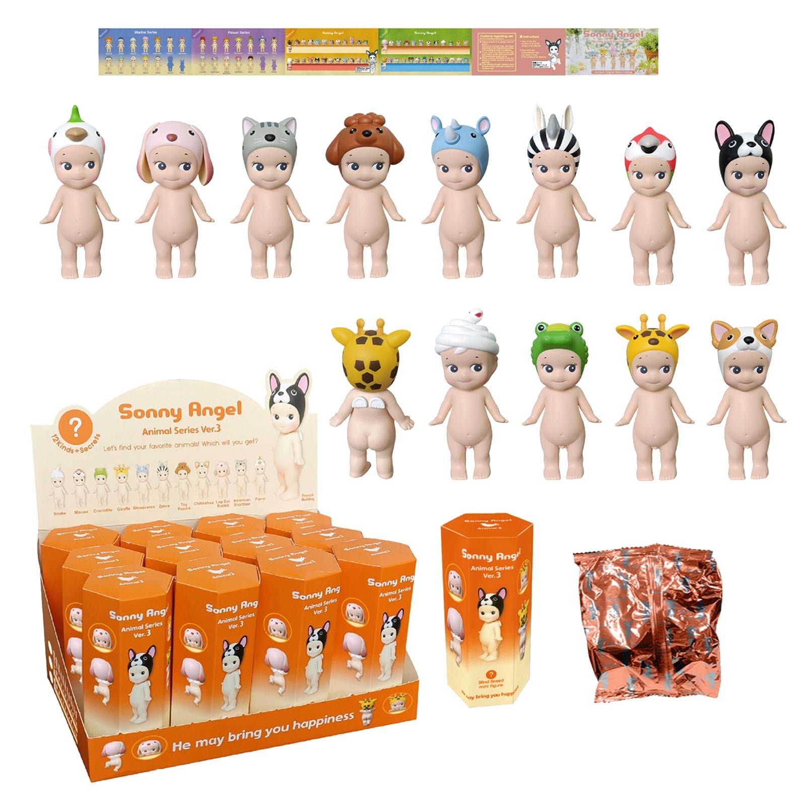 Sonny Angel Animal Version 3 Series- 12 Pcs Original Mini