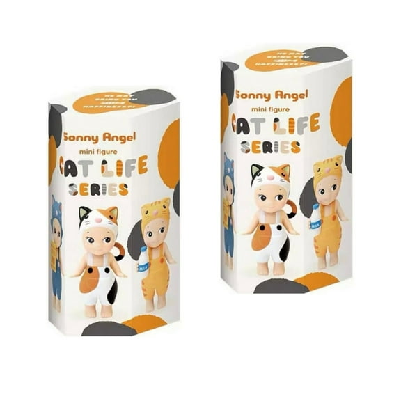Sonny Angels Cat Life Series,Original Mini Figures,for Christmas Valentine's Collectible Surprise Toys Gifts,2 Sealed Blind Boxs (Random)
