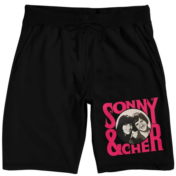 Sonny and Cher Men's Black Lounge Shorts-XXL