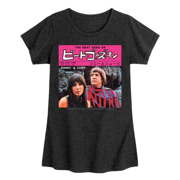 Sonny and Cher - The Beat Goes On Japan - Toddler And Youth Girls Fitted Short Sleeve Graphic T-Shirt