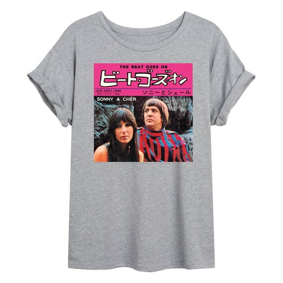 Sonny and Cher - The Beat Goes On Japan - Women's Oversized Graphic T-Shirt