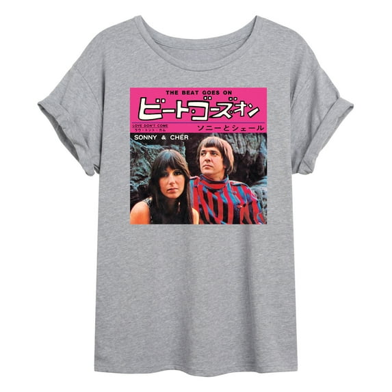 Sonny and Cher - The Beat Goes On Japan - Women's Oversized Graphic T-Shirt