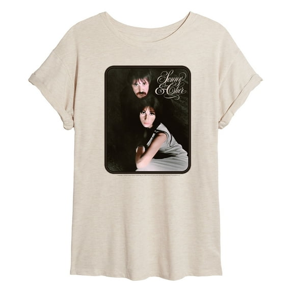 Sonny and Cher - The Two Of Us - Women's Oversized Graphic T-Shirt