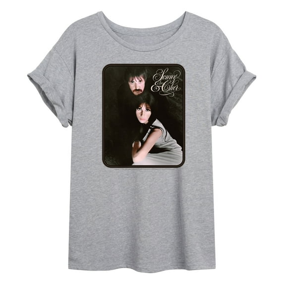 Sonny and Cher - The Two Of Us - Women's Oversized Graphic T-Shirt