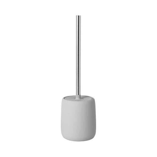 Gray Ceramic and Silicone Soft Toilet Brush & Holder