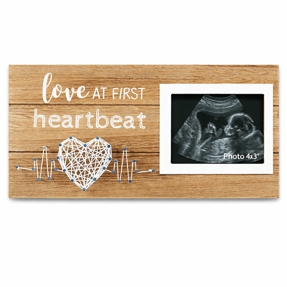 Sonogram Picture Frame, Love At First Heartbeat Ultrasound Photo Frame, Perfect for Pregnancy Announcements, Gender Reveals and New Mom Gifts