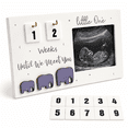 thumbnail image 1 of Sonogram Picture Frame Ultrasound Photo Frame with Countdown Weeks Elephant Nursery Decor, 1 of 7