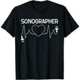 thumbnail image 1 of Sonographer Heartbeat Sonography Ultrasound Tech Cardiac T-Shirt, 1 of 4