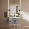 thumbnail image 1 of Sonoma 30 in W x 22 in D Dark Grey Single Bath Vanity, White Quartz Top and 30 in LED Mirror, 1 of 11
