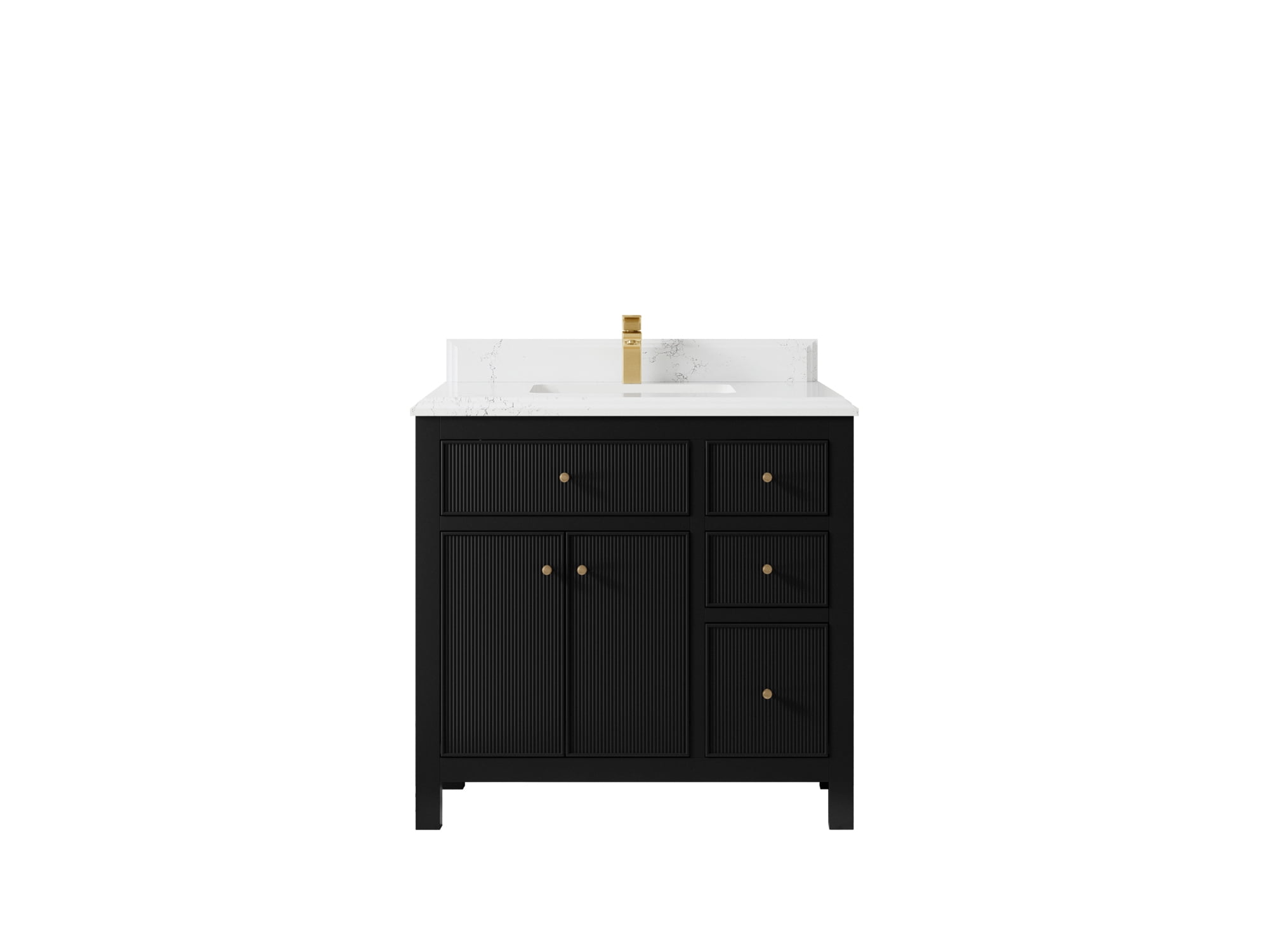 Sonoma 36 in W x 22 in D Center Sink Free Standing Reeded Bathroom