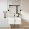 thumbnail image 1 of Sonoma 36 in W x 22 in D Glossy White Single Bath Vanity, Carrara Marble Top and 36 in LED Mirror, 1 of 11