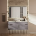 thumbnail image 1 of Sonoma 48 in W x 22 in D Dark Grey Single Bath Vanity and Carrara Marble Top, 1 of 11