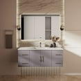 thumbnail image 1 of Sonoma 48 in W x 22 in D Dark Grey Single Bath Vanity and White Quartz Top, 1 of 11