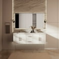 thumbnail image 1 of Sonoma 60 in W x 22 in D Glossy White Double Bath Vanity and White Quartz Top, 1 of 11
