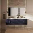 thumbnail image 1 of Sonoma 72 in W x 22 in D Navy Blue Double Bath Vanity and White Quartz Top, 1 of 11