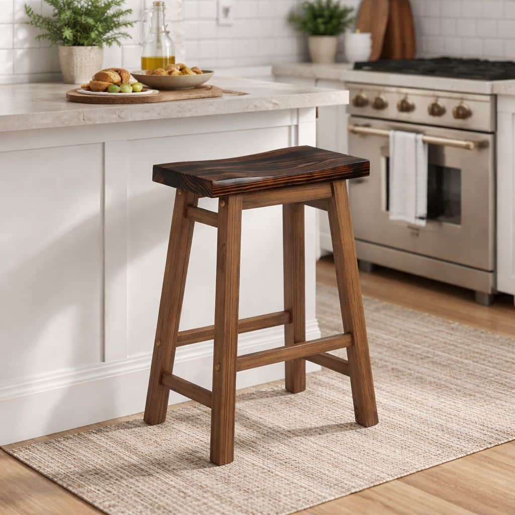Sonoma Backless Saddle Counter Stool - Burnt Chestnut