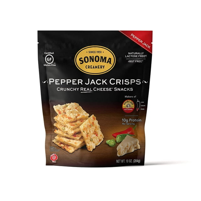 Sonoma Creamery Cheese Crisps Pepper Jack Savory Cheese Cracker, 10