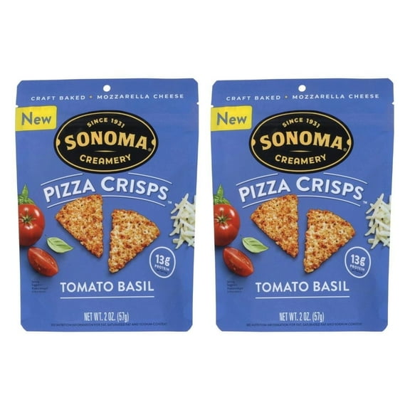Sonoma Creamery Tomato Basil Pizza Crisps 2 Oz (Pack of 2)