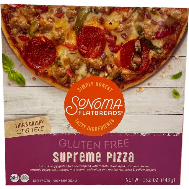 Sonoma Flatbreads Gluten Free Supreme Pizza, Marinara Sauce, 15.8 oz