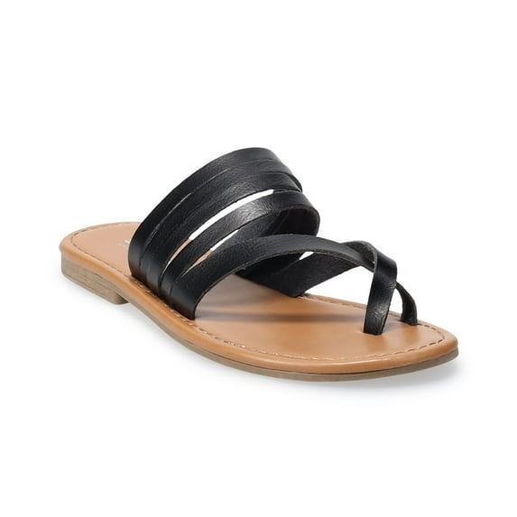 Sonoma Goods For Life® Cressida Women's Thong Sandals Color: Black Size: 6