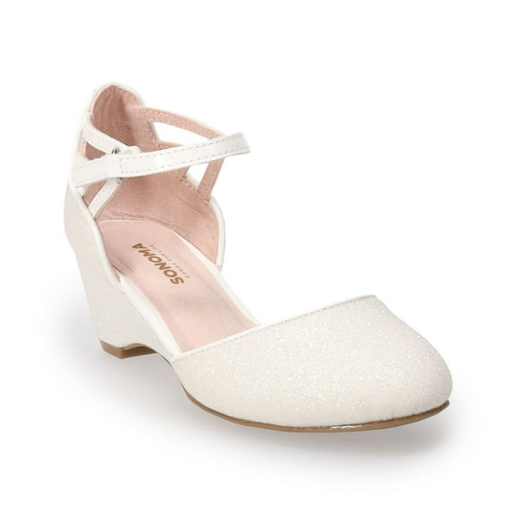 Sonoma Goods For Life® Gamoraa Girls' Demi Dress Shoes Color: Silver Size: 4