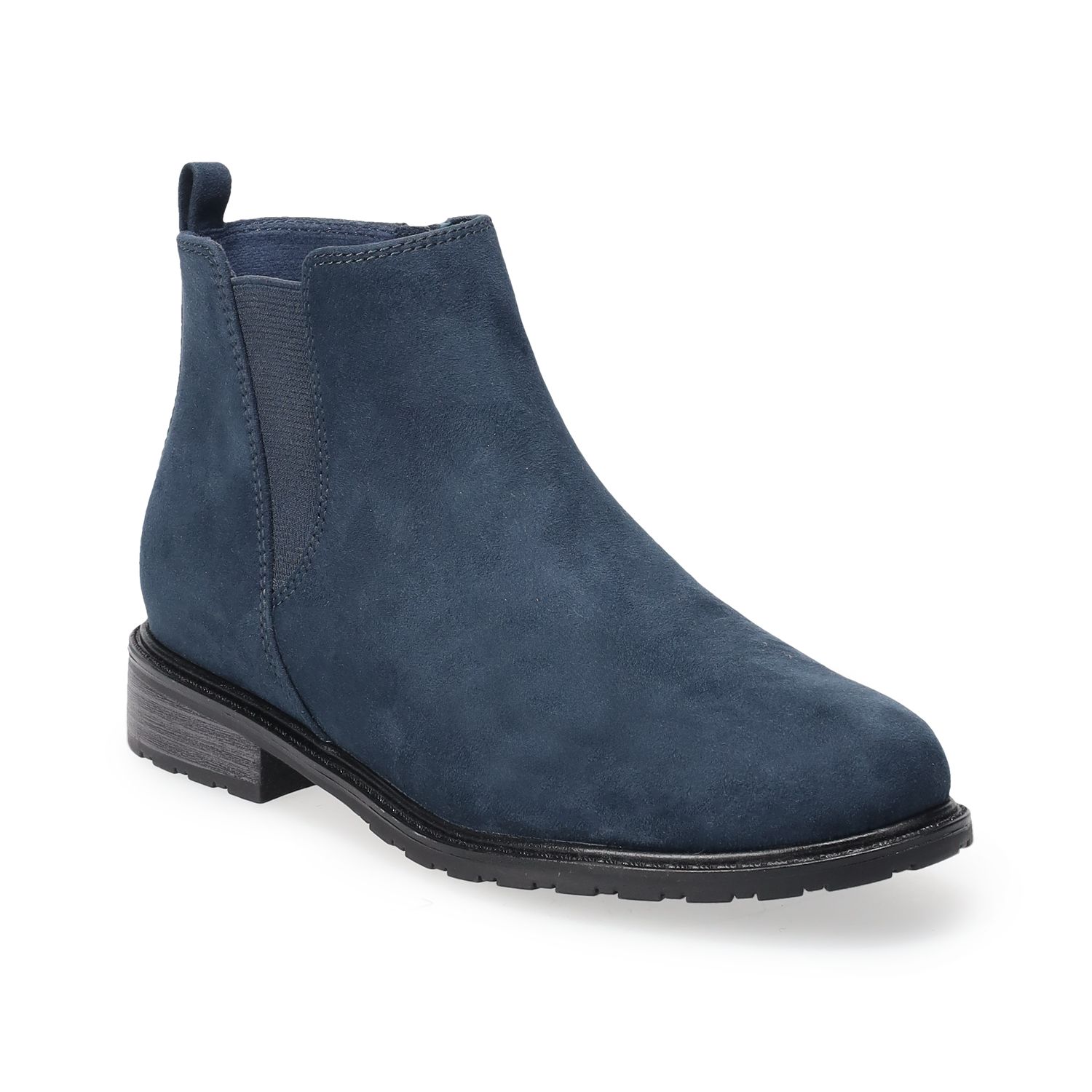 Sonoma Lottiee Almond Toe Mens Black Leather Chelsea Boots Memery Foam Ladies 8 Men main image 4