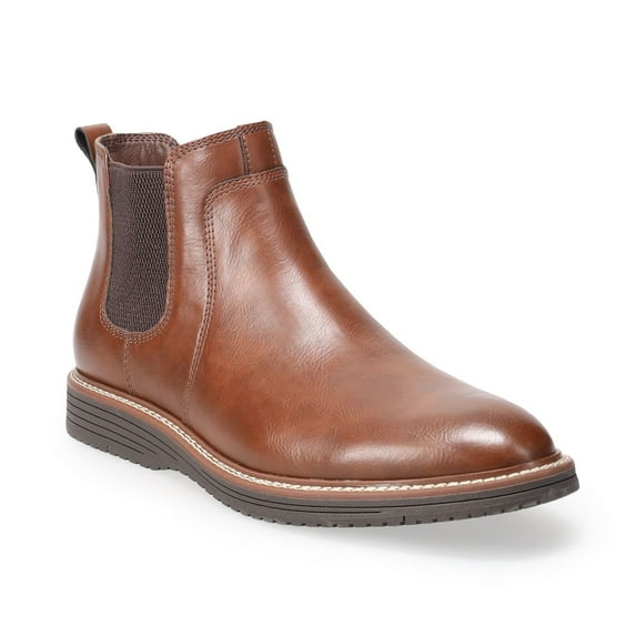 Sonoma Goods For Life® Vorsey Men's Chelsea Boots Color: Cognac Size: 7.5