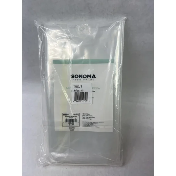 Sonoma Goods Medium Weight Clear Peva Shower Curtain Liner 70 In X 72 In