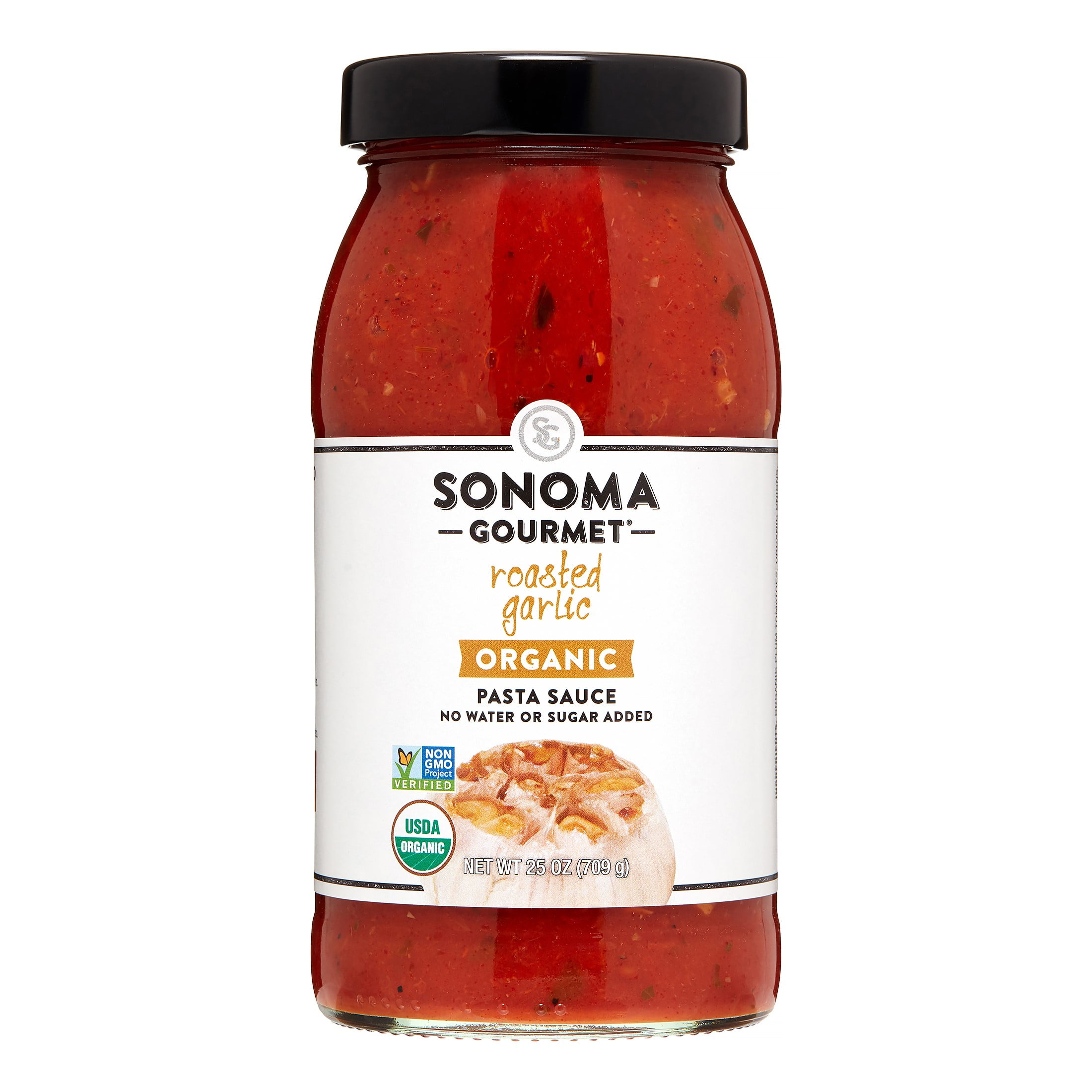 Sonoma Gourment Roasted Garlic Pasta Bottle, Glass Bottle, 25 OUNCE