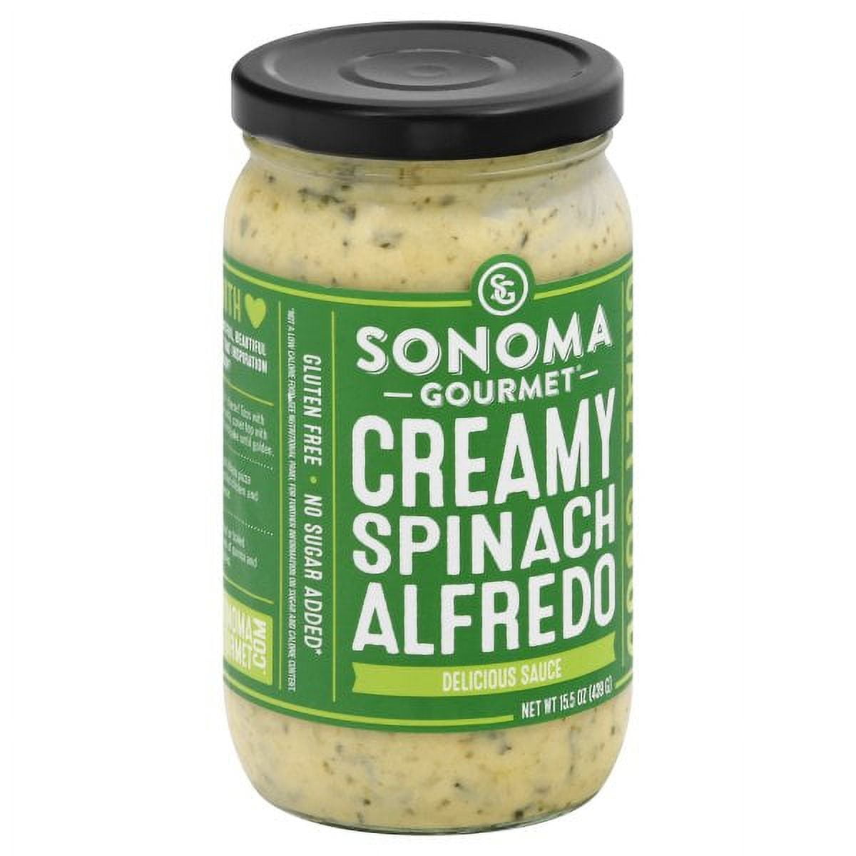 Sonoma Gourmet Spinach Alfredo Pasta Sauce, 13.5 Ounce 12 per case